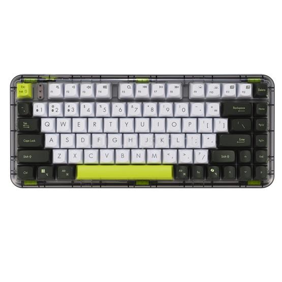 ASUS Jelly75 KD201vezeték nélküli billentyűzet (magyar, zöld)