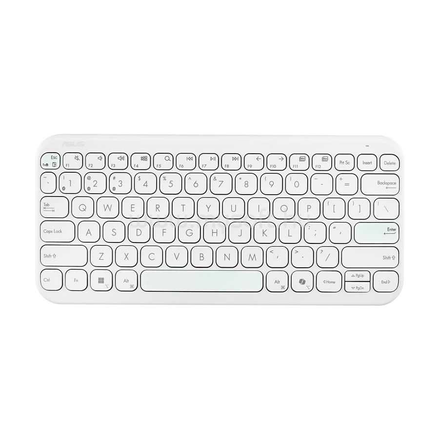 ASUS Marshmallow KW100 vezeték nélküli billentyűzet (magyar, fehér)