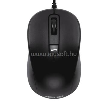 ASUS MU101C vezetékes egér (fekete) - néma kattintás