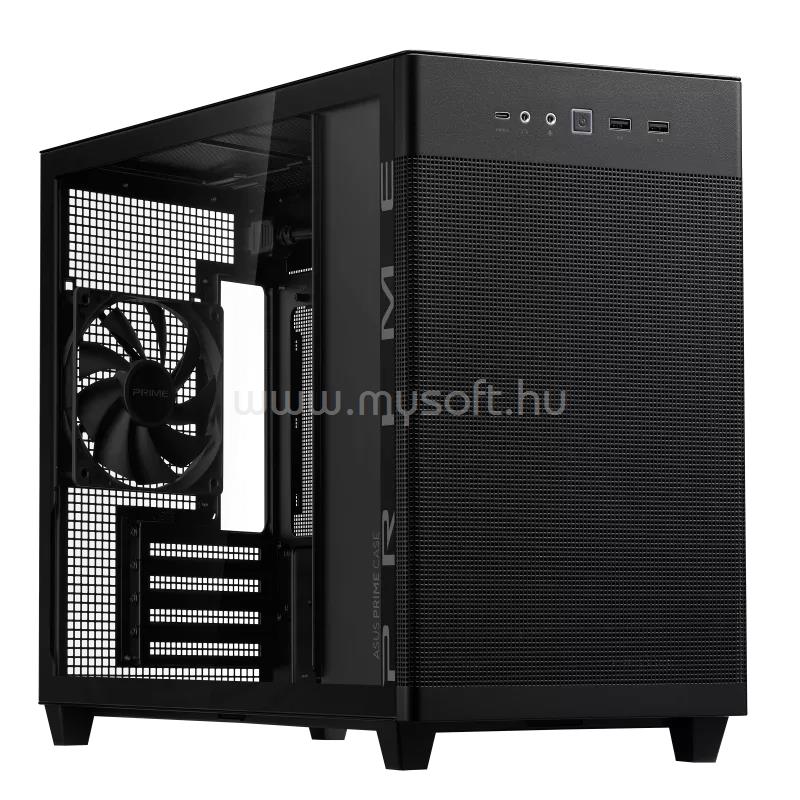 ASUS Prime AP201 TG fekete (táp nélküli) ablakos mATX ház