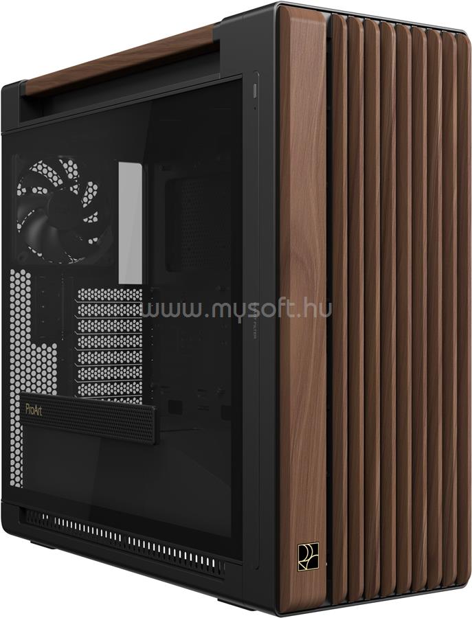 ASUS PROART PA602 WALNUT WOOD TG PWM MODERN BLACK CASE