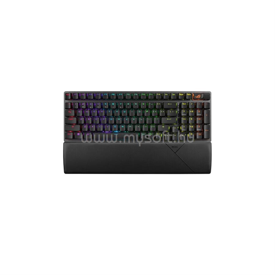 ASUS ROG Strix Scope II 96 mechanikus red switch vezeték nélküli billentyűzet (magyar, fekete)