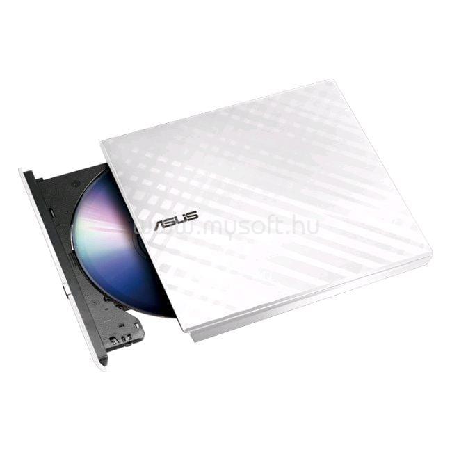 ASUS SDRW-08D2S-U LITE hordozható 8X DVD-író M-DISC támogatással (fehér)