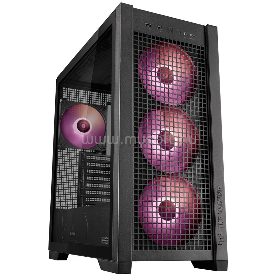 ASUS TUF GAMING GT302 ARGB Fekete (Táp nélküli) ablakos E-ATX ház
