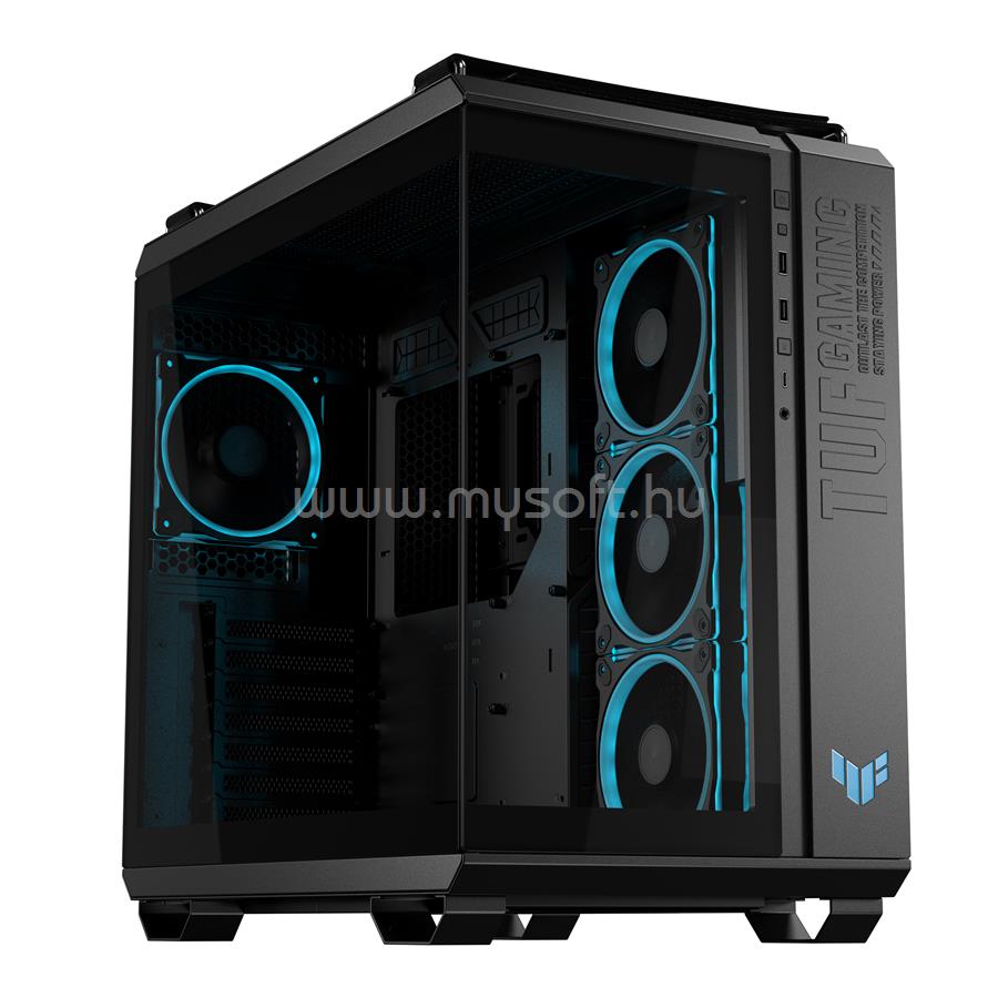 ASUS TUF Gaming GT502 Horizon ARGB fekete (táp nélküli) ablakos ATX ház