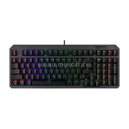 ASUS TUF Gaming K3 Gen II Red optikai-mechanikus vezetékes billentyűzet (magyar, fekete)