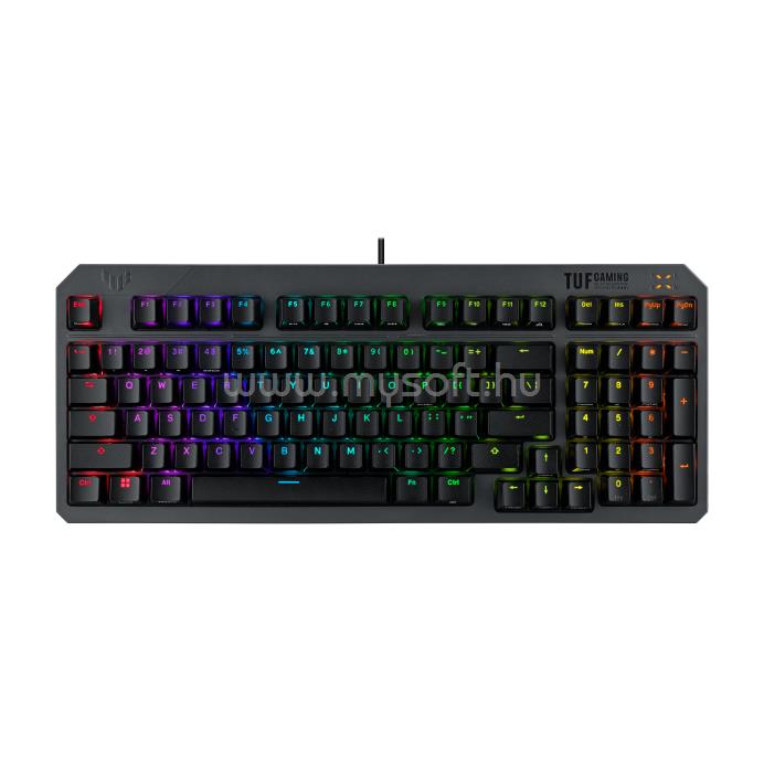 ASUS TUF Gaming K3 II mechanikus vezetékes billentyűzet (magyar)