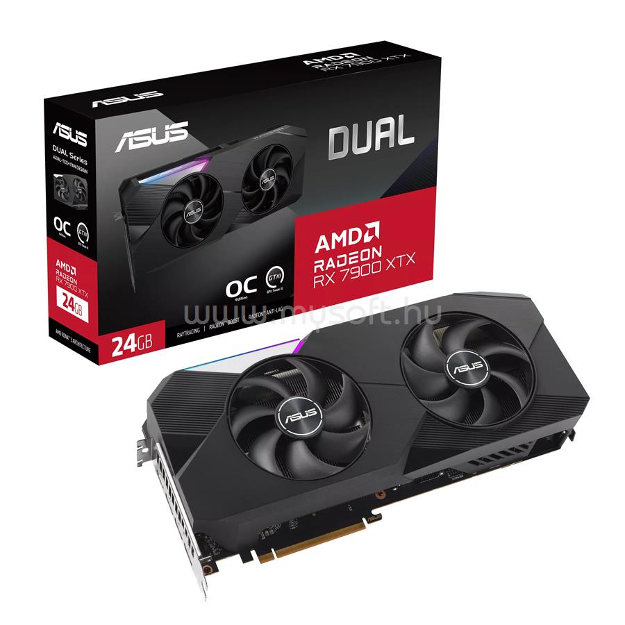ASUS Videokártya AMD Radeon RX 7900 XTX Dual 24GB GDDR6 OC 