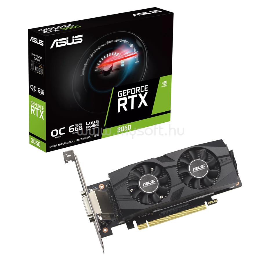 ASUS Videokártya nVidia RTX 3050 LP BRK 6GB GDDR6 OC
