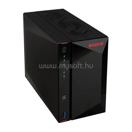 ASUSTOR NAS 2 fiókos NIMBUSTOR 2 AS5402T Gen2 4x2,0GHz, 4GB DDR4, 2x2.5GbE, 3xUSB3.2, 1xHDMI