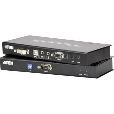 ATEN DVI, USB 2.0 KVM extender jelerősítő, jeltovábbító RJ45 csatlakozással 60 m-ig CE600-AT-G