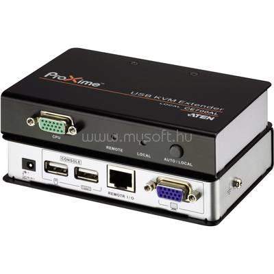 ATEN VGA, USB 2.0 KVM extender jelerősítő, jeltovábbító RJ45 csatlakozással 150 m-ig CE700A-AT-G