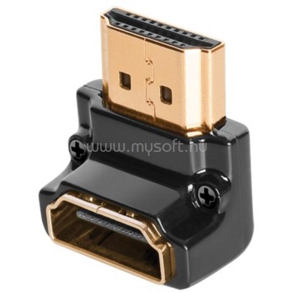 AUDIOQUEST HDM90N HDMI Type A aljzat - Type A aljzat aranyozott csatlakozós 90 fokos adapter