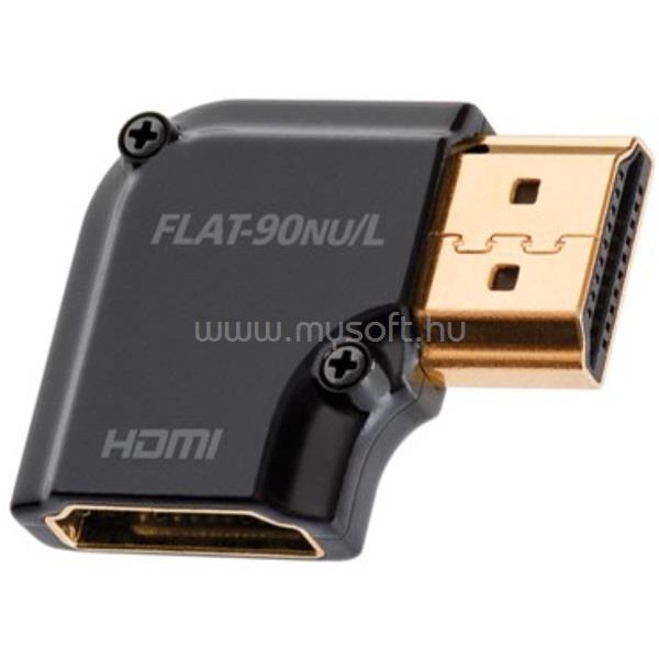 AUDIOQUEST HDM90NUL HDMI Type A aljzat - Type A aljzat aranyozott csatlakozós 90 fokos adapter