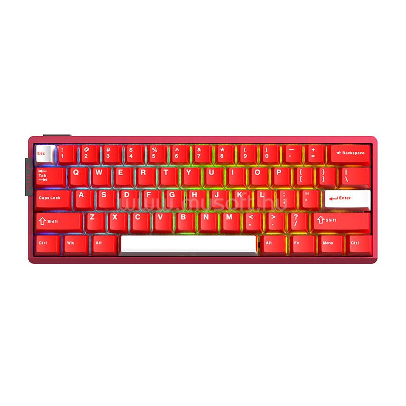 AULA AG60 PRO eSport mechanikus Magnetic Switch gamer vezetékes billentyűzet amerikai angol lokalizáció (piros)