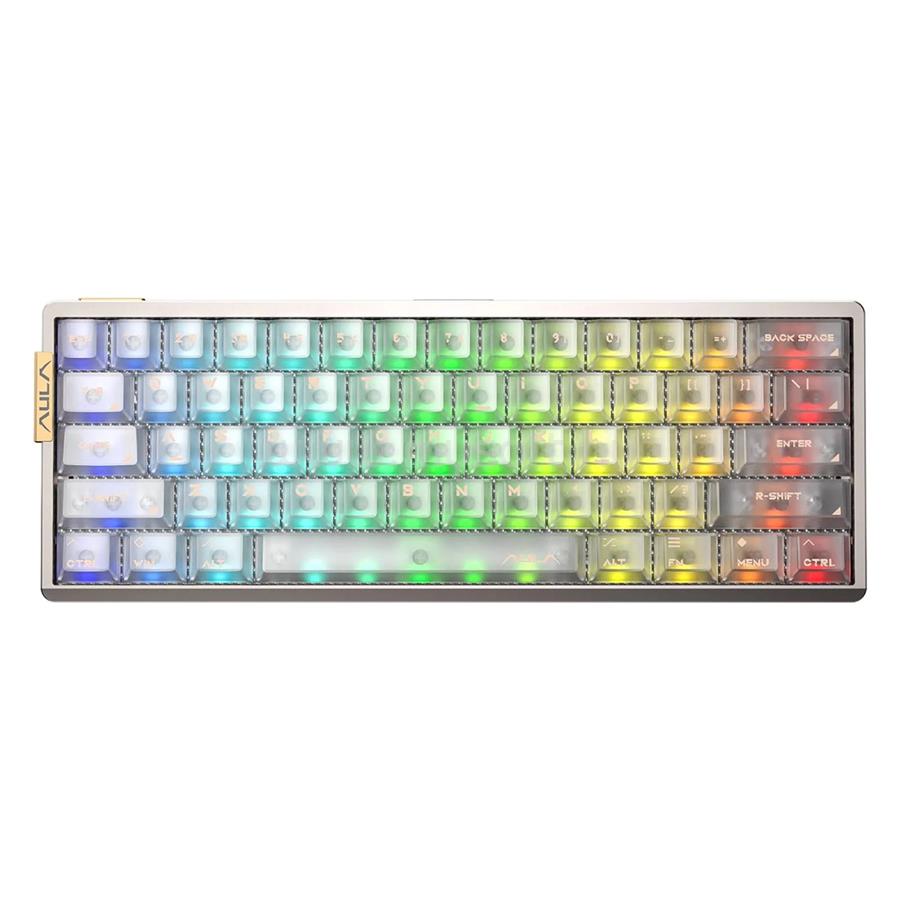 AULA AG60 PRO mechanikus eSport Magnetic Switch gamer vezetékes billentyűzet amerikai angol lokalizáció (ezüst-átlátszó)