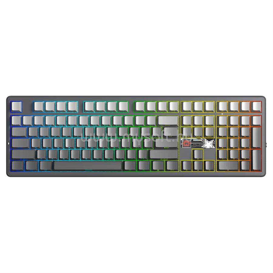 AULA F108 PRO V2 Tri-Mode Vezeték Nélküli Mechanikus Gamer Billentyűzet - Szürke