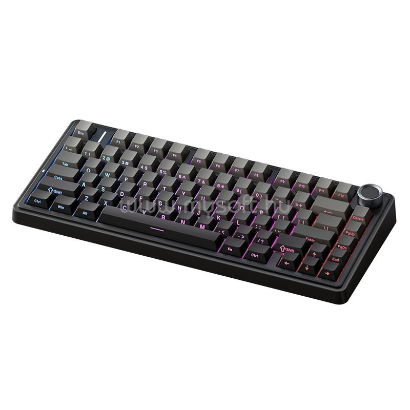 AULA F75 mechanikus gamer vezeték nélküli billentyűzet amerikai angol lokalizáció (fekete)
