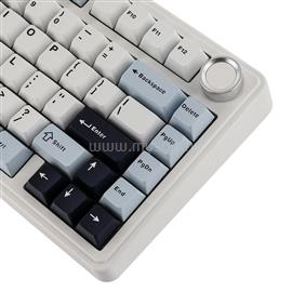 AULA F75 mechanikus gamer vezeték nélküli billentyűzet amerikai angol lokalizáció (fehér-kék) AU-F75-15 small