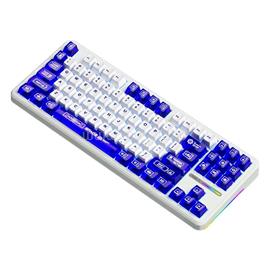 AULA F87 PRO Vezeték Nélküli Mechanikus Gamer Billentyűzet - Fehér-Kék AU-F87S-18 small