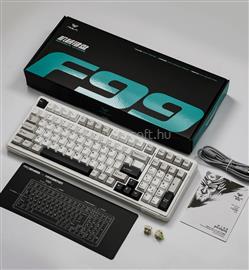 AULA F99 Vezeték Nélküli Mechanikus Gamer Billentyűzet - Fehér-Szürke AU-F99-24 small