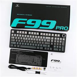 AULA F99 PRO Vezeték Nélküli Mechanikus Gamer Billentyűzet - Fekete AU-F99S-1 small