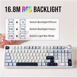 AULA F99 PRO Vezeték Nélküli Mechanikus Gamer Billentyűzet - Fehér-Kék AU-F99S-2 small