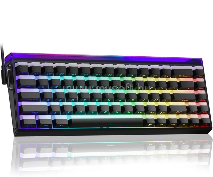 AULA HERO68 HE Magnetic Switch mechanikus gamer vezetékes billentyűzet amerikai angol lokalizáció (fekete)