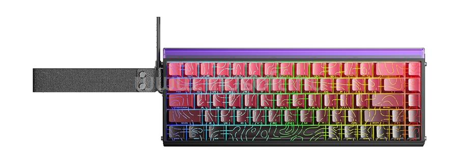 AULA HERO68 HE mechanikus Magnetic Switch gamer vezetékes billentyűzet amerikai angol lokalizáció (fekete-piros)
