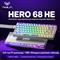 AULA HERO68 HE mechanikus Frosted Magnetic Switch gamer vezetékes billentyűzet amerikai angol lokalizáció (fehér) AU-HERO68HE-6 small