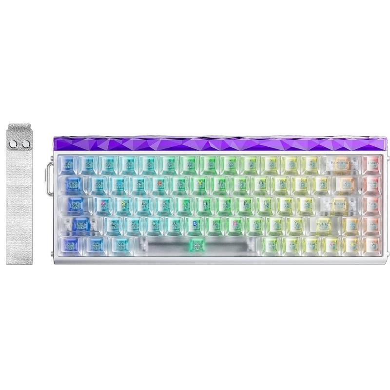 AULA HERO68 HE mechanikus Frosted Magnetic Switch gamer vezetékes billentyűzet amerikai angol lokalizáció (fehér)