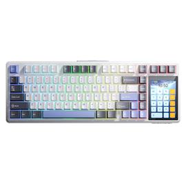 AULA L99 Tri-Mode mechanikus gamer vezeték nélküli billentyűzet érintőképernyővel amerikai angol lokalizáció (fehér) AU-L99_white small