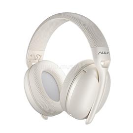 AULA S6 Tri-Mode Vezeték Nélküli Gamer Headset - Bézs AU-S6 small