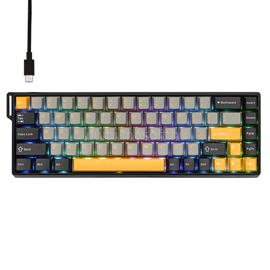 AULA WIN68 HE MAX Magnetic Switch mechanikus gamer vezetékes billentyűzet amerikai angol lokalizáció (fekete-szürke-sárga) AU-WIN68HE-1 small