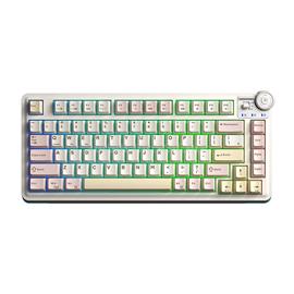 AULA AU75 Tri-Mode mechanikus gamer vezeték nélküli billentyűzet amerikai angol lokalizáció (bézs) AU-AU75-beige small