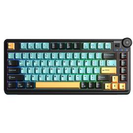 AULA AU75 Tri-Mode mechanikus gamer vezeték nélküli billentyűzet amerikai angol lokalizáció (fekete-zöld-sárga) AU-AU75-BGY small