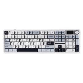 AULA F108 PRO Tri-Mode mechanikus gamer vezeték nélküli billentyűzet amerikai angol lokalizáció (fehér-kék) AU-F108P-1 small