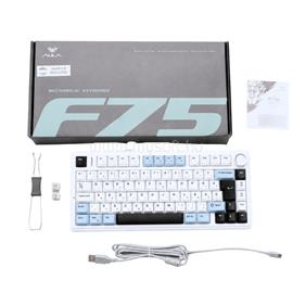 AULA F75 mechanikus gamer vezeték nélküli billentyűzet magyar lokalizáció (fehér-kék) AU-F75-15-HU small