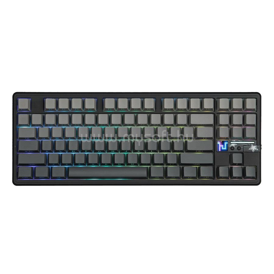 AULA F87 PRO V2 mechanikus gamer vezeték nélküli billentyűzet amerikai angol lokalizáció (fekete)