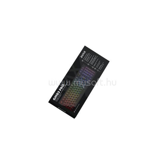 AVAX GM03 PRO 98% Gasket RGB tri-mode mechanikus billentyűzet EF Silent switch, magyar kiosztás