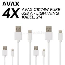 AVAX CB124W - 4X 2m 2,1A Lightning Gyorstöltő kábelcsomag 4_X_AVAX_CB124 small