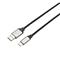 AVAX CB301G STEELY 1,5m 3A USB A-Type-C gyorstöltő sodorszálas acélszürke adat- és töltőkábel CB301G small