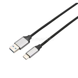 AVAX CB301G STEELY USB A-Type C 60W gyorstöltő, sodorszálas kábel, 3A, acélszürke - 1,5m 5999574480040 small