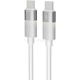 AVAX CB316 GLOWY 60W USB-C gyorstöltő kábel, fehér - 1m AVAX_CB316 small