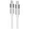 AVAX CB316 GLOWY 60W USB-C gyorstöltő kábel, fehér - 1m AVAX_CB316 small