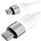 AVAX CB316 GLOWY 60W USB-C gyorstöltő kábel, fehér - 1m AVAX_CB316 small