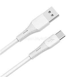 AVAX CB3301 18W USB-A - USB-C gyorstöltő szilikon kábel, 1.5 m, fehér AVAX_CB3301 small