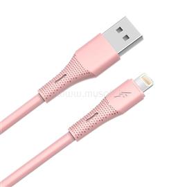 AVAX CB3306 USB-A - Lightning szilikon töltőkábel, 1.5 m, rózsaszín AVAX_CB3306 small