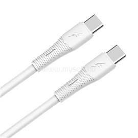 AVAX CB3307 60W USB-C gyorstöltő szilikon kábel, 1.5 m, fehér AVAX_CB3307 small