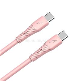 AVAX CB3309 60W USB-C gyorstöltő szilikon kábel, 1.5 m, rózsaszín AVAX_CB3309 small